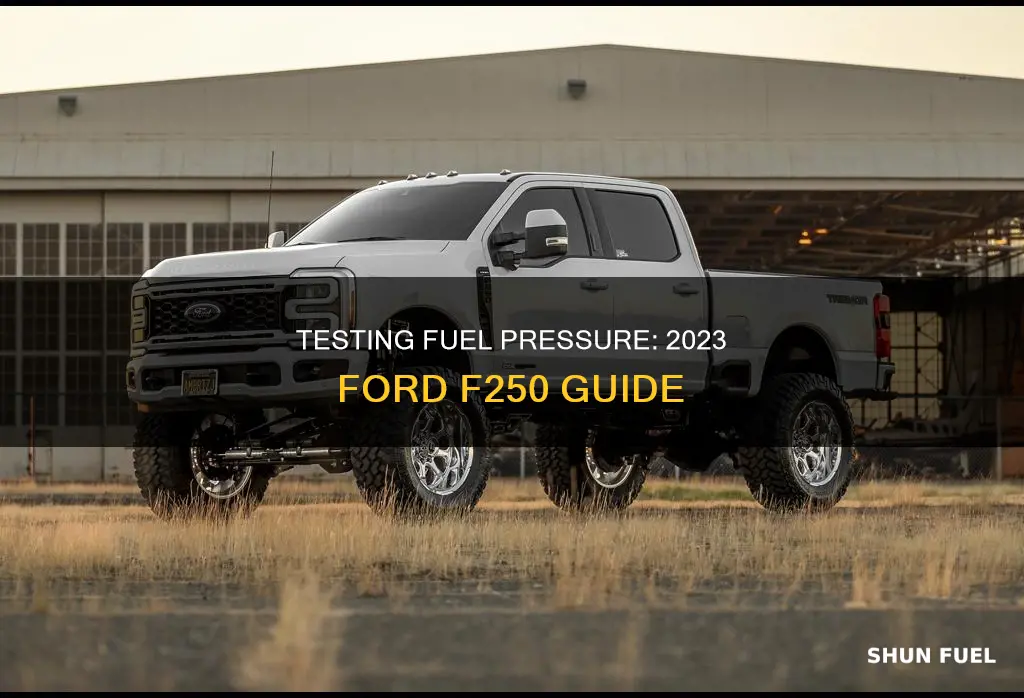 how to test fuel pressure 2093 ford f250