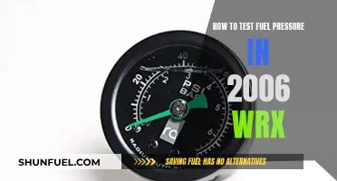 Testing Fuel Pressure: 2006 WRX Guide