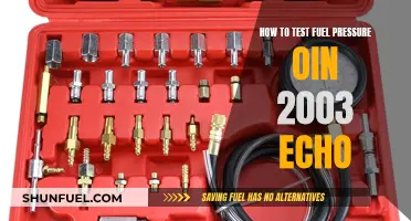 Testing Fuel Pressure in Your 2003 Echo