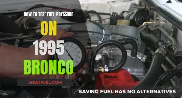 Testing Fuel Pressure: 1995 Bronco Maintenance Guide