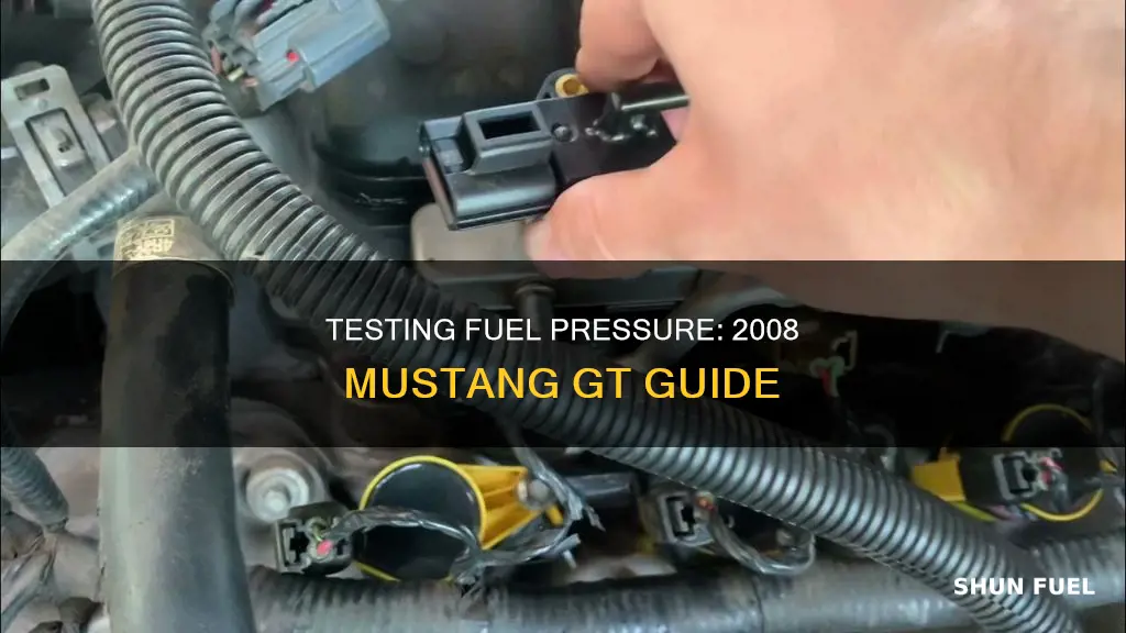 how to test fuel pressure on 2008 mustang gt