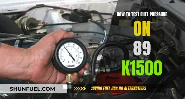 Testing Fuel Pressure: 89 K1500 Maintenance Guide