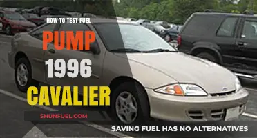 Testing the Fuel Pump on a 1996 Cavalier: A Step-by-Step Guide