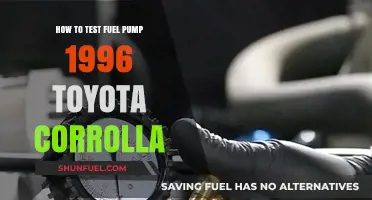 Testing the Fuel Pump on a 1996 Toyota Corolla: A Step-by-Step Guide