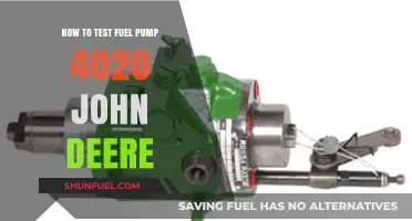 Testing the Fuel Pump on a John Deere 4020 Tractor