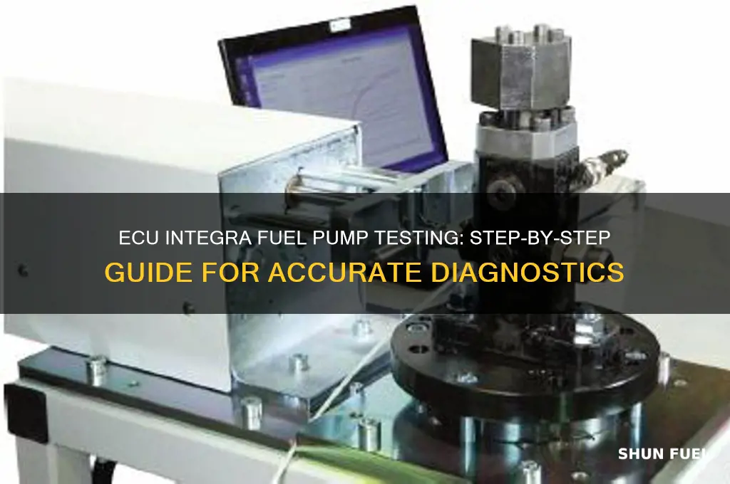 how to test fuel pump at ecu integra