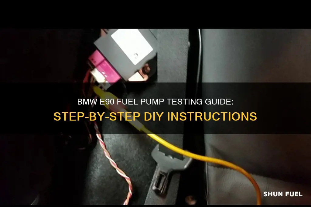 how to test fuel pump bmw e90