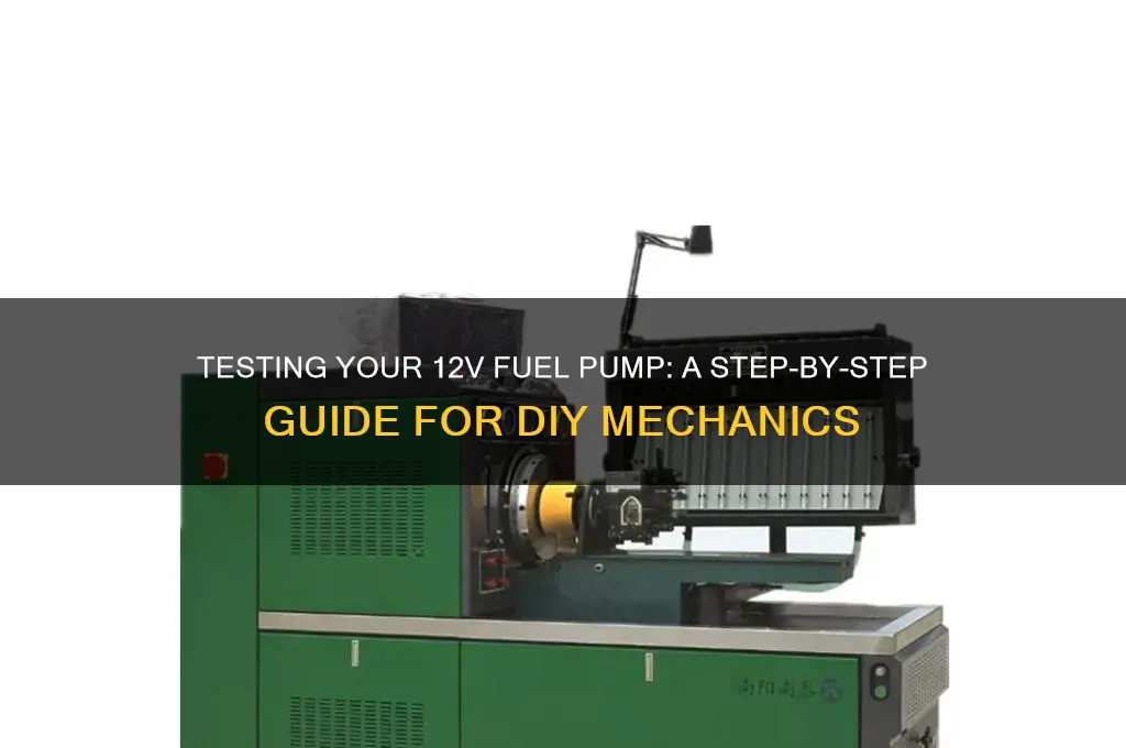 how to test fuel pump for twelve volt
