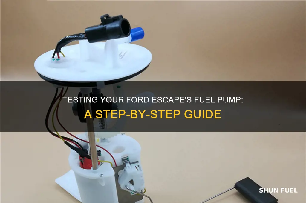 how to test fuel pump ford escape