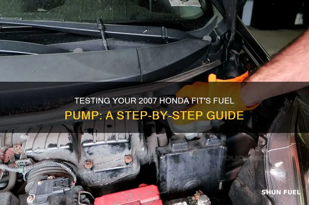 how to test fuel pump honda fit 2007