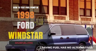 Testing the Fuel Pump in a 1998 Ford Windstar: A Step-by-Step Guide