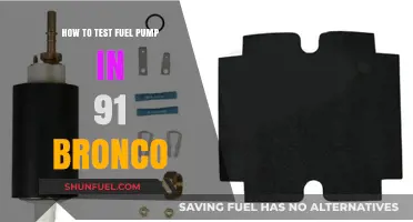 Testing Your 1991 Ford Bronco's Fuel Pump: A Step-by-Step Guide