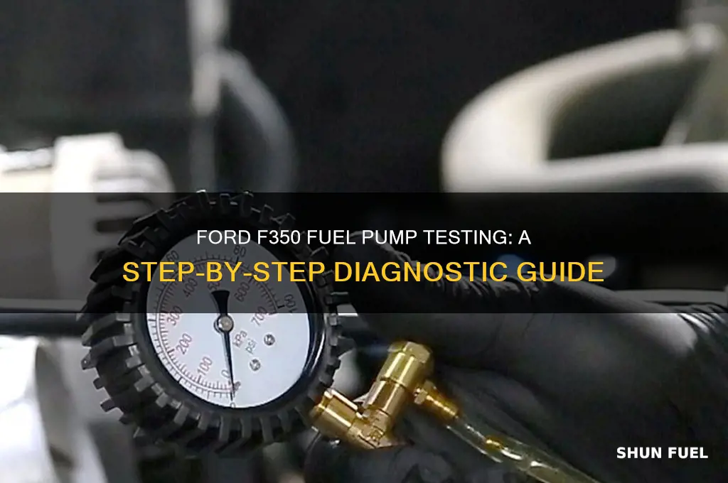 how to test fuel pump in ford f350