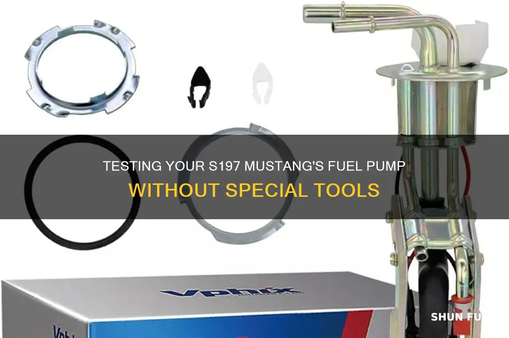 how to test fuel pump in s197 mustang without