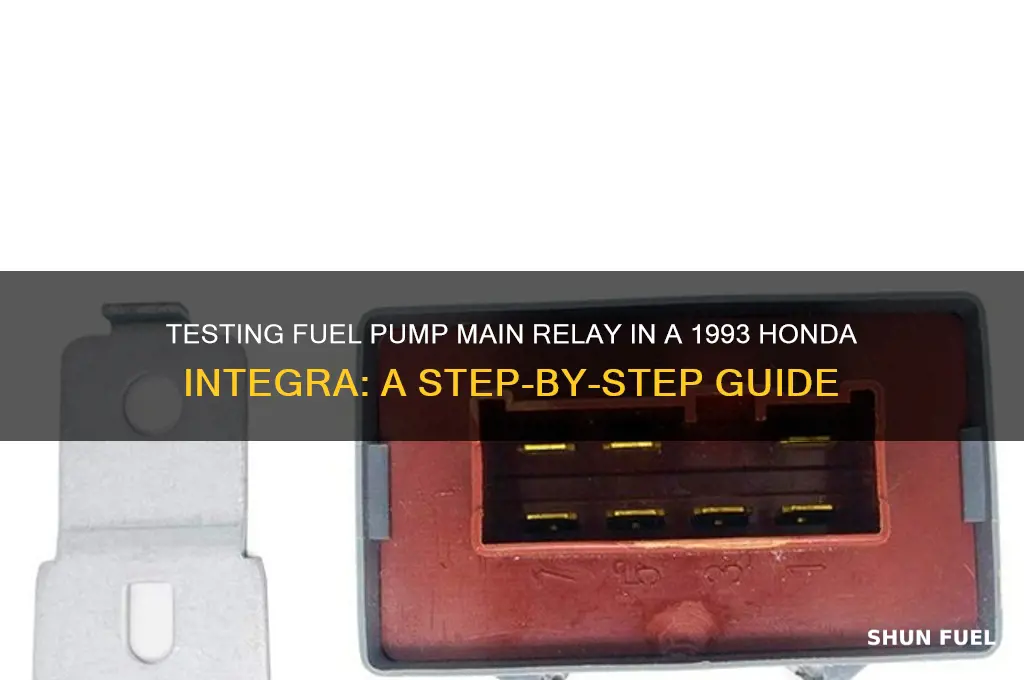 how to test fuel pump main relay 93 integra