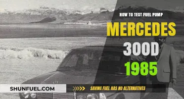 Testing the Fuel Pump on a 1985 Mercedes 300D: A Guide