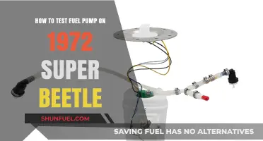 Testing the Fuel Pump on Your 1972 Super Beetle: A Guide
