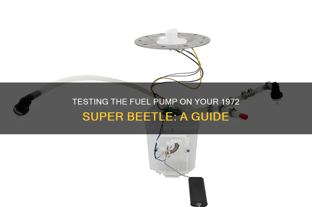 how to test fuel pump on 1972 super beetle