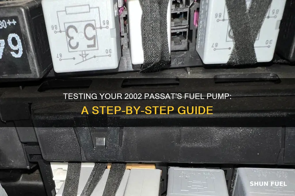 how to test fuel pump on 2002 passat