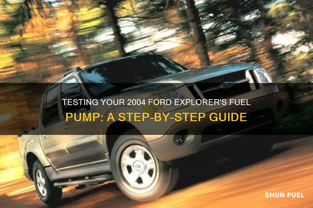 how to test fuel pump on a 2004 ford exporer