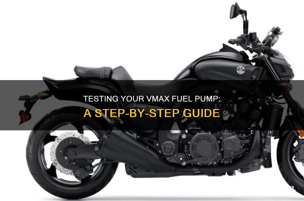 how to test fuel pump on a vmax