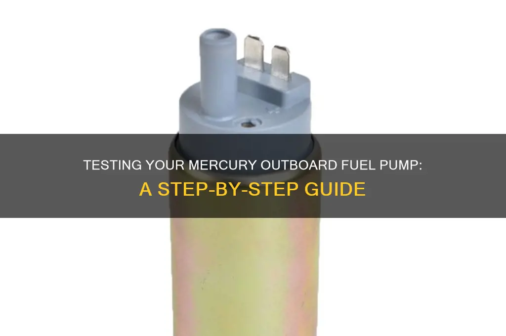 how to test fuel pump on mercury outboard