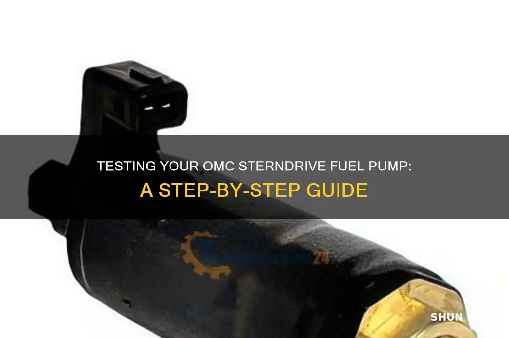 how to test fuel pump on sterndrive omc