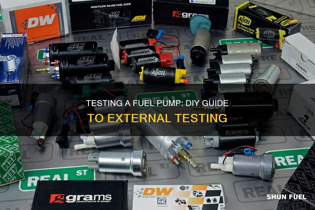 how to test fuel pump outside of car