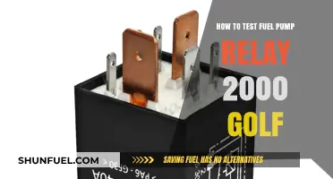 Testing Fuel Pump Relay in a 2000 Volkswagen Golf: A Guide