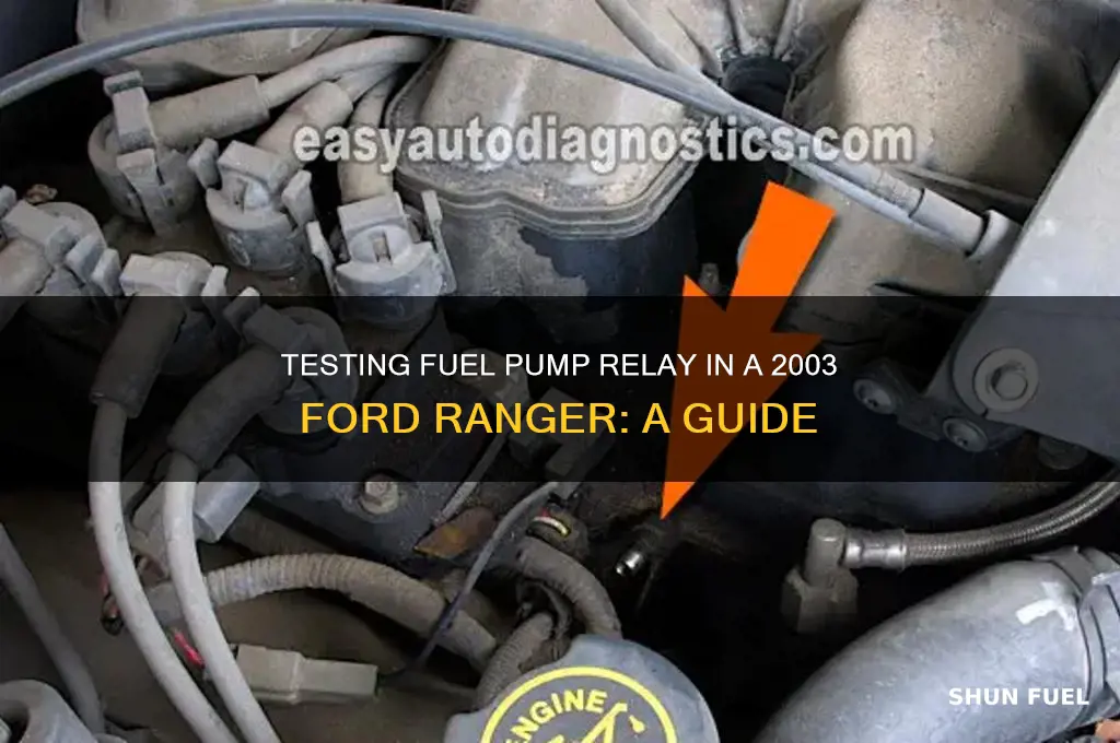 how to test fuel pump relay 2003 ford ranger