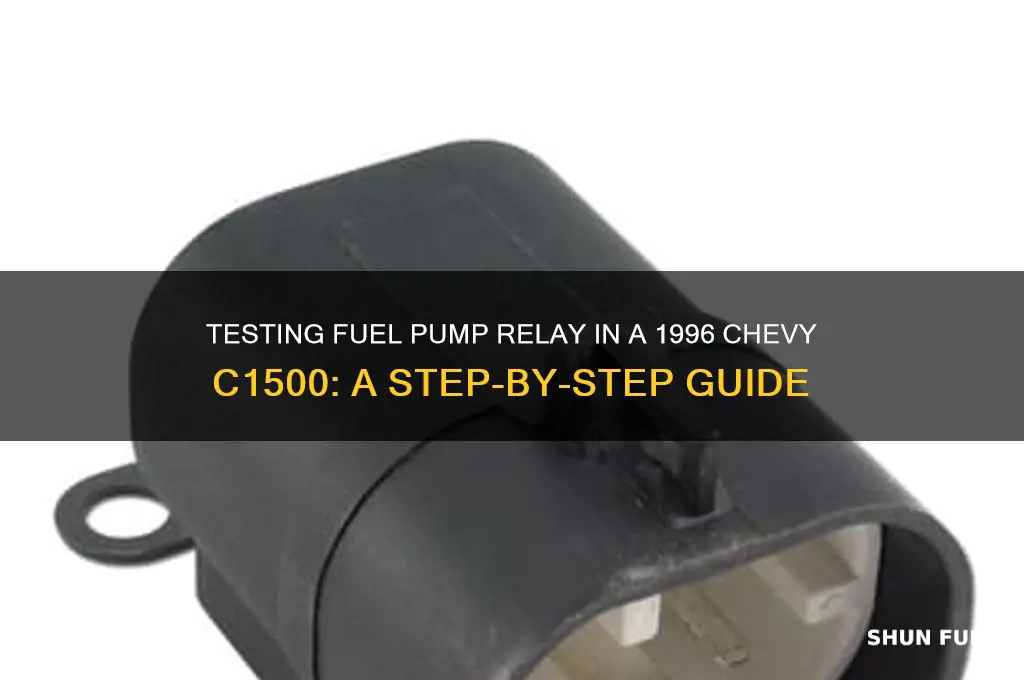 how to test fuel pump relay 96 chevy c1500