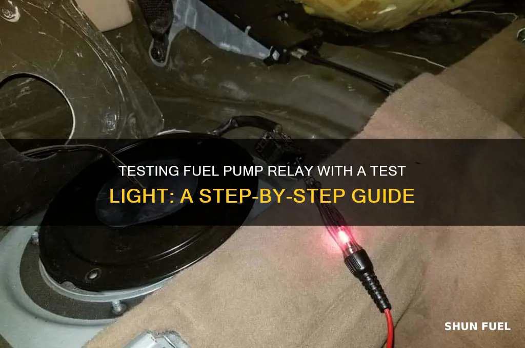 how to test fuel pump relay with test light