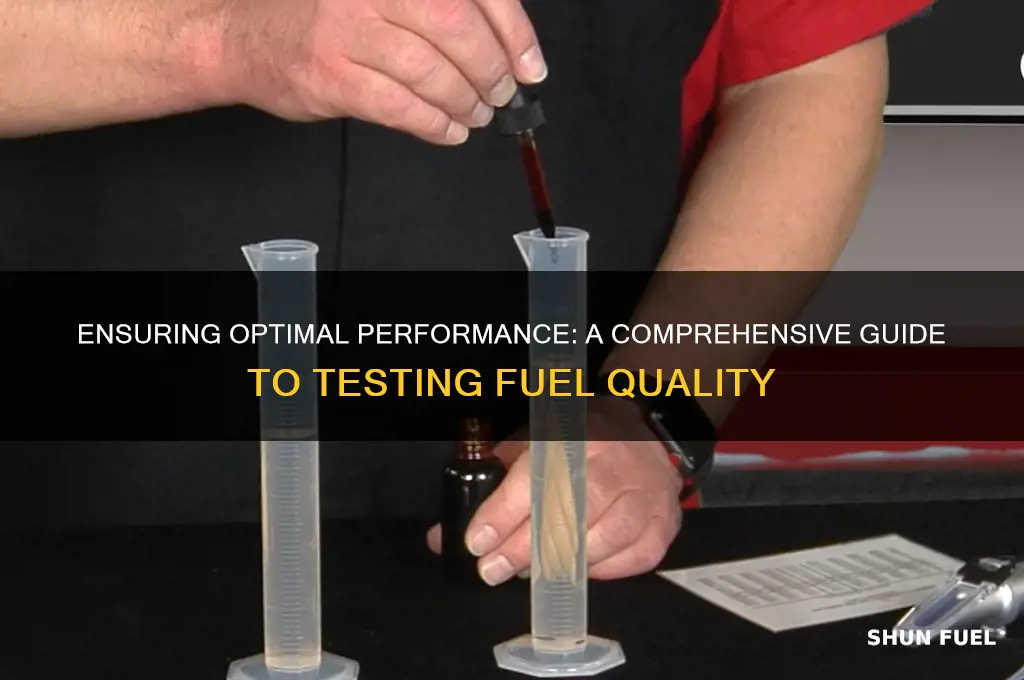 how to test fuel quality