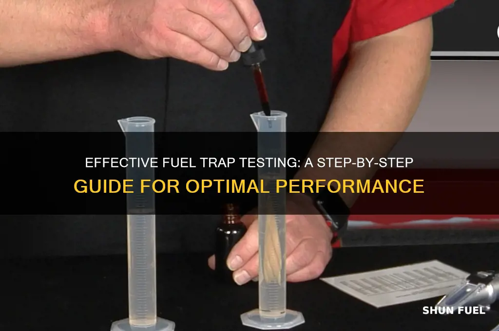 how to test fuel trap