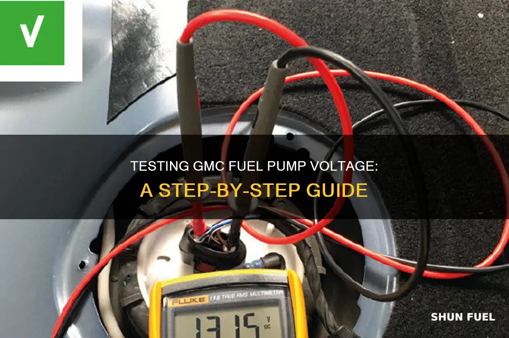 how to test gmc fuel pump for voltage