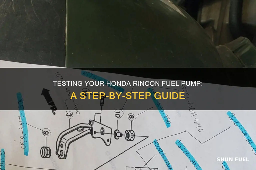how to test honda rincon fuel pump
