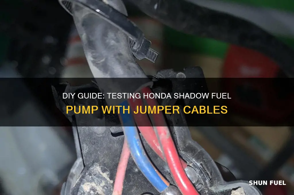 how to test honda shadow fuel pump with jumper cables