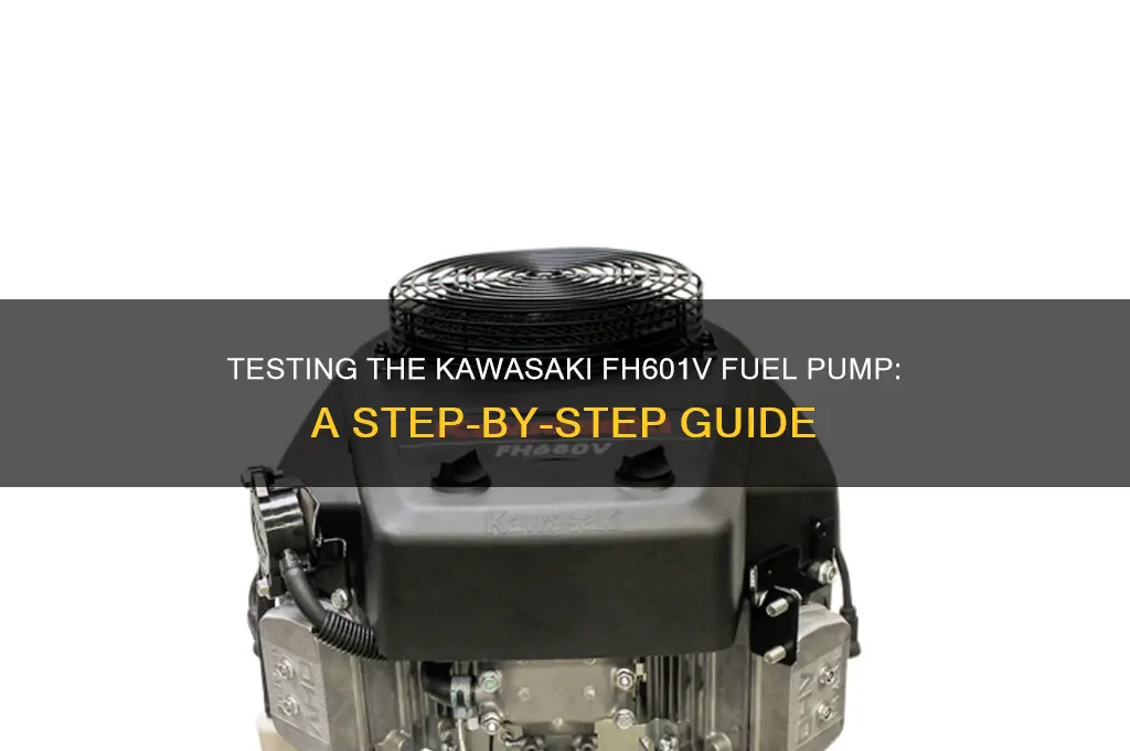 how to test kawasaki fh601v fuel pump