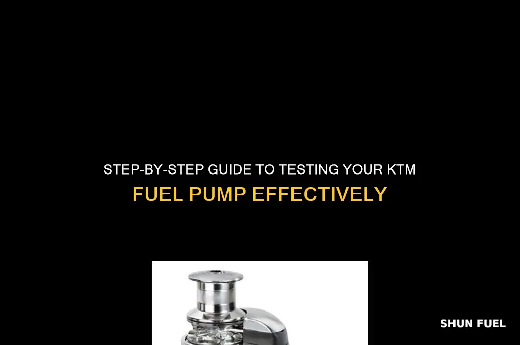 how to test ktm fuel pump