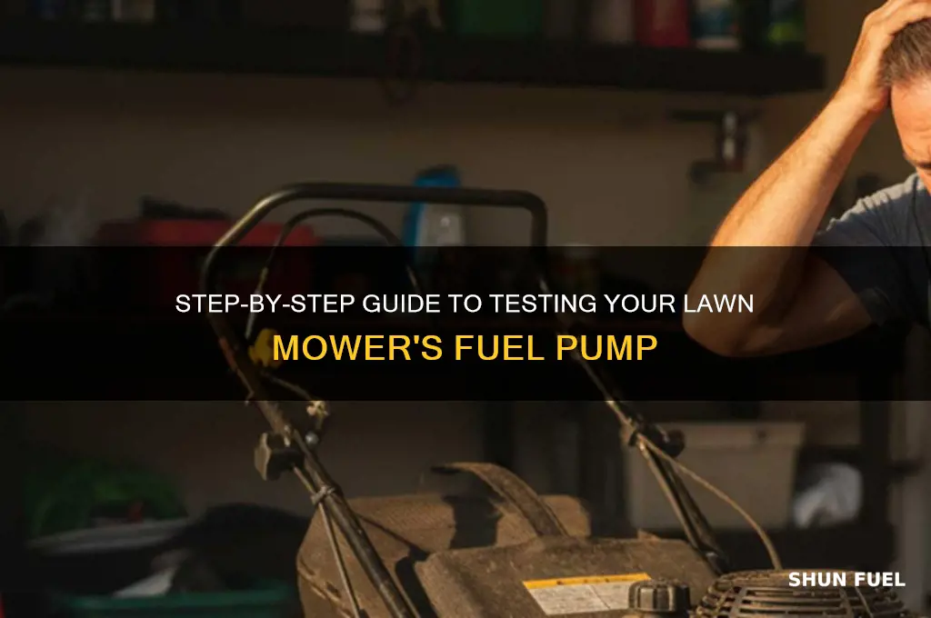 how to test lawn mower fuel pump