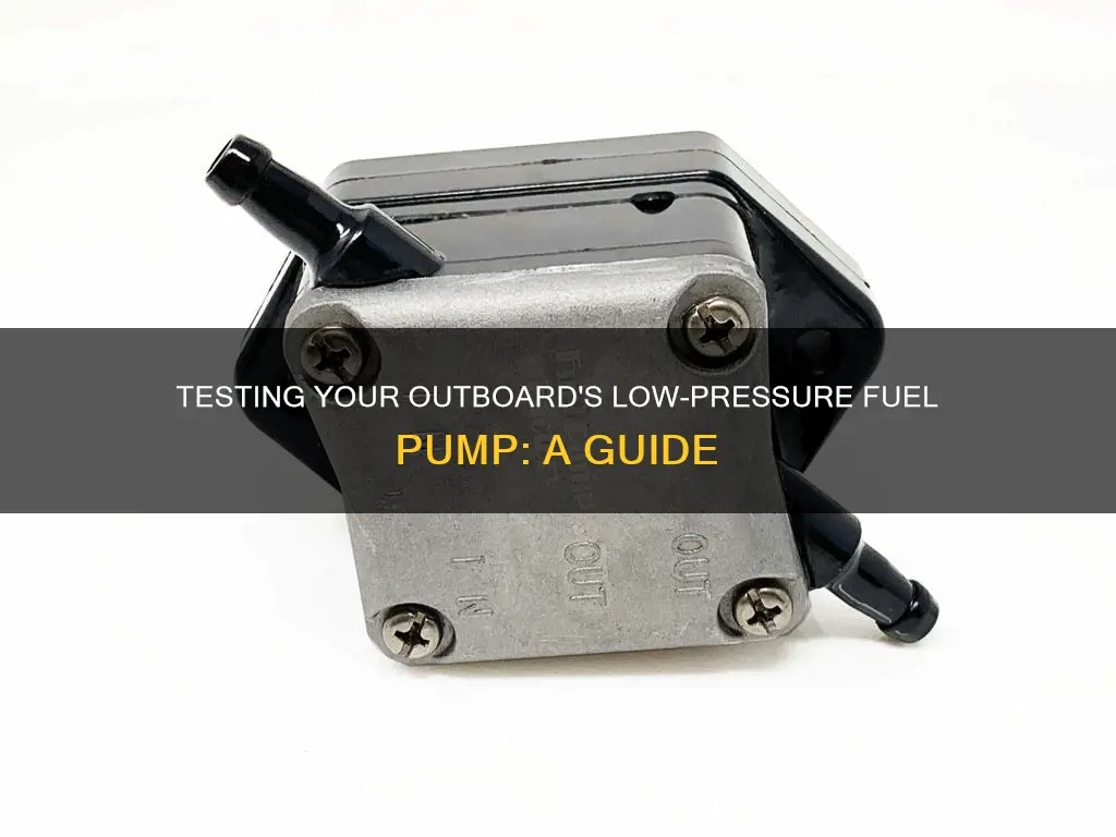 how to test low pressure fuel pump on outboard