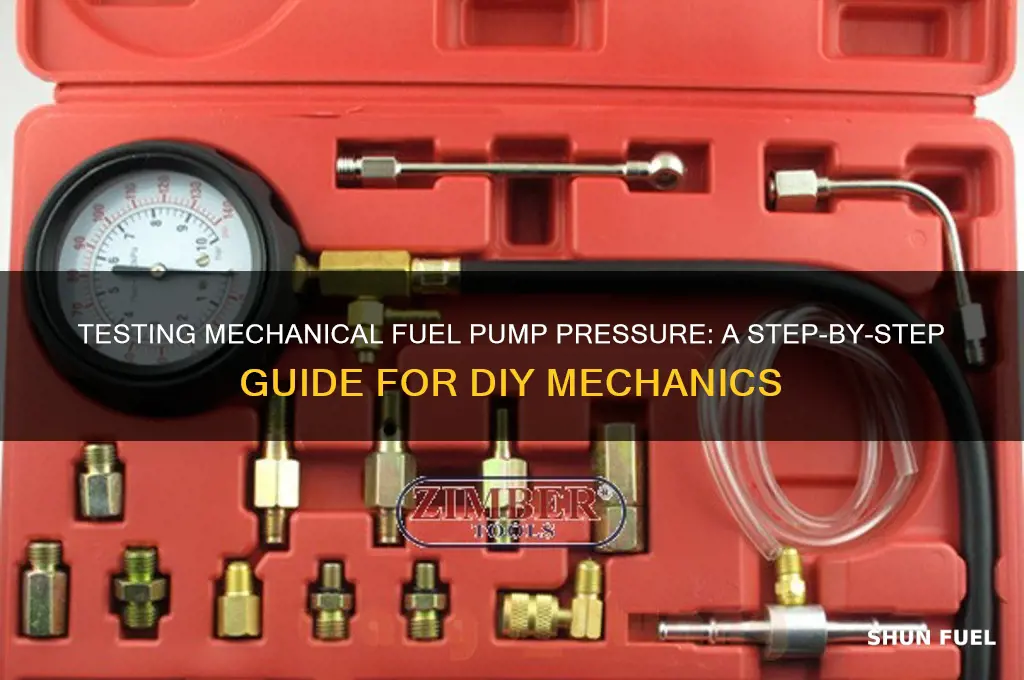 how to test mechanical fuel pump pressure