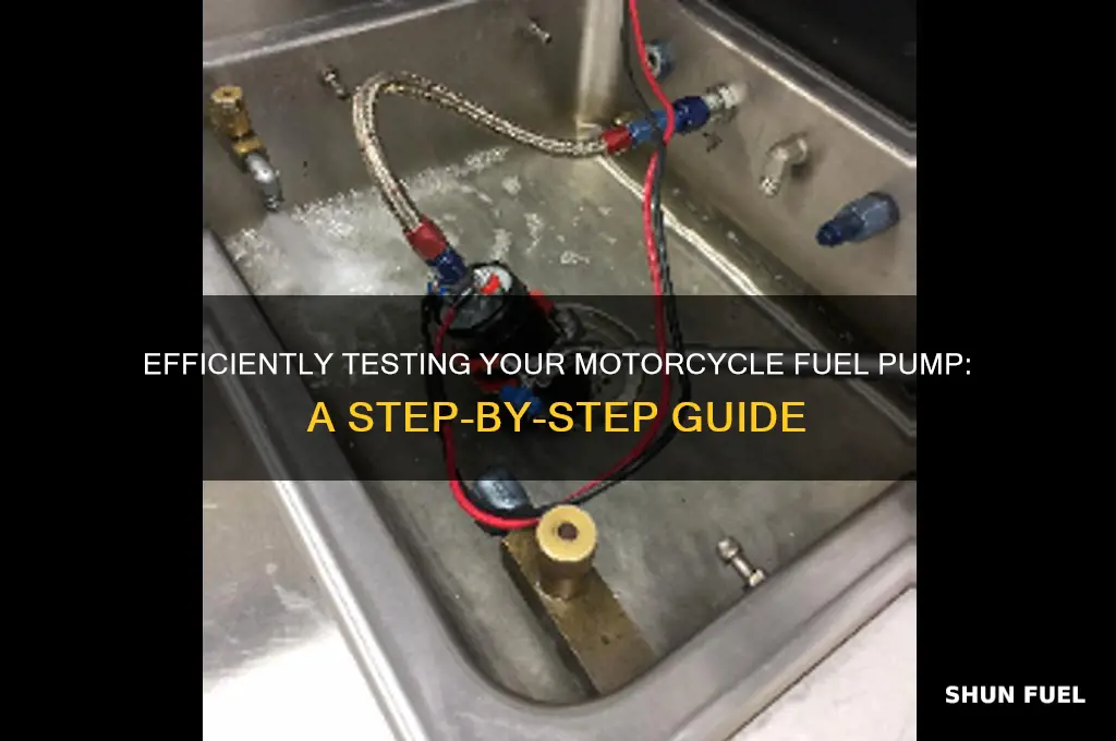 how to test motorcycle fuel pump