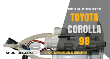 Testing Your 1998 Toyota Corolla's Fuel Pump: A Step-by-Step Guide