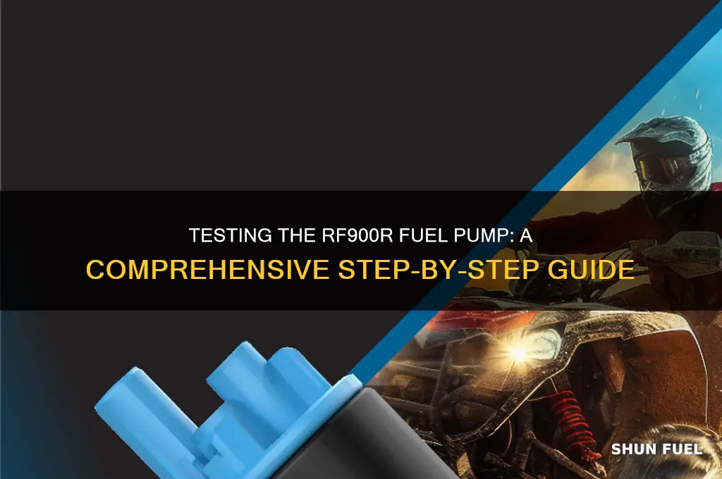 how to test rf900r fuel pump
