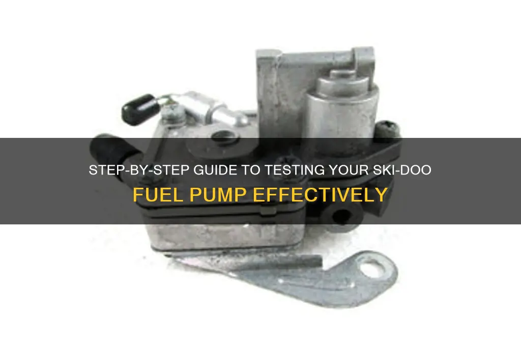 how to test ski doo fuel pump