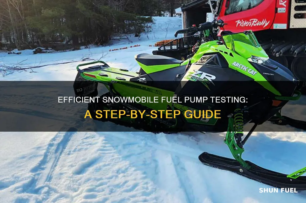 how to test snowmobile fuel pump