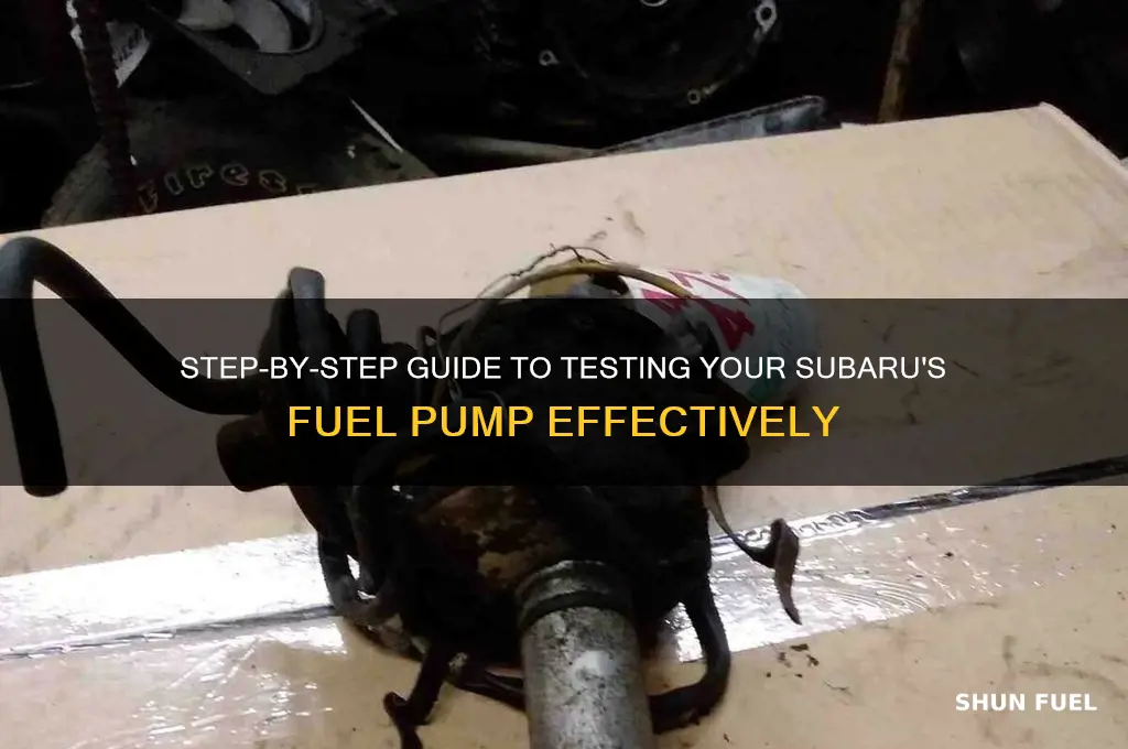 how to test subaru fuel pump