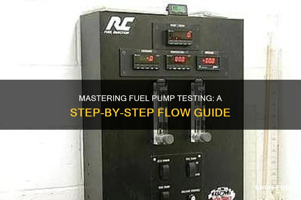 how to test the flow of a fuel pump