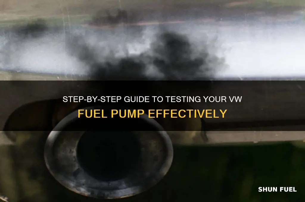 how to test vw fuel pump